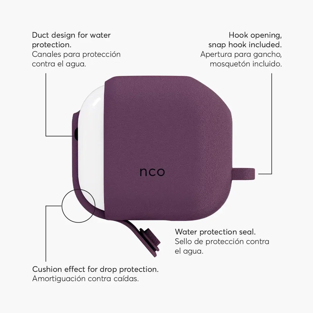 Case NCO SiliconeGuard para Airpods 3 - Morado - Image 3