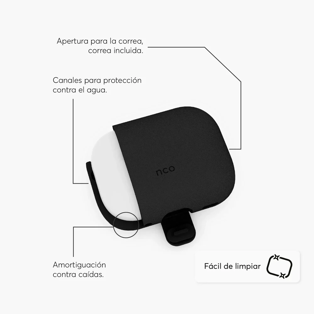 Case NCO SiliconeGuard para AirPods Pro 3 - Negro - Image 3