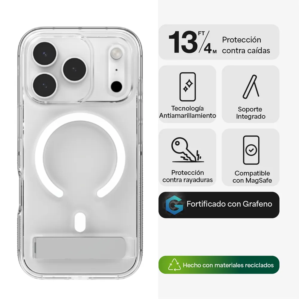 Case ZAGG Crystal Palace con MagSafe KS para iPhone 17 Pro - Transparente - Image 6