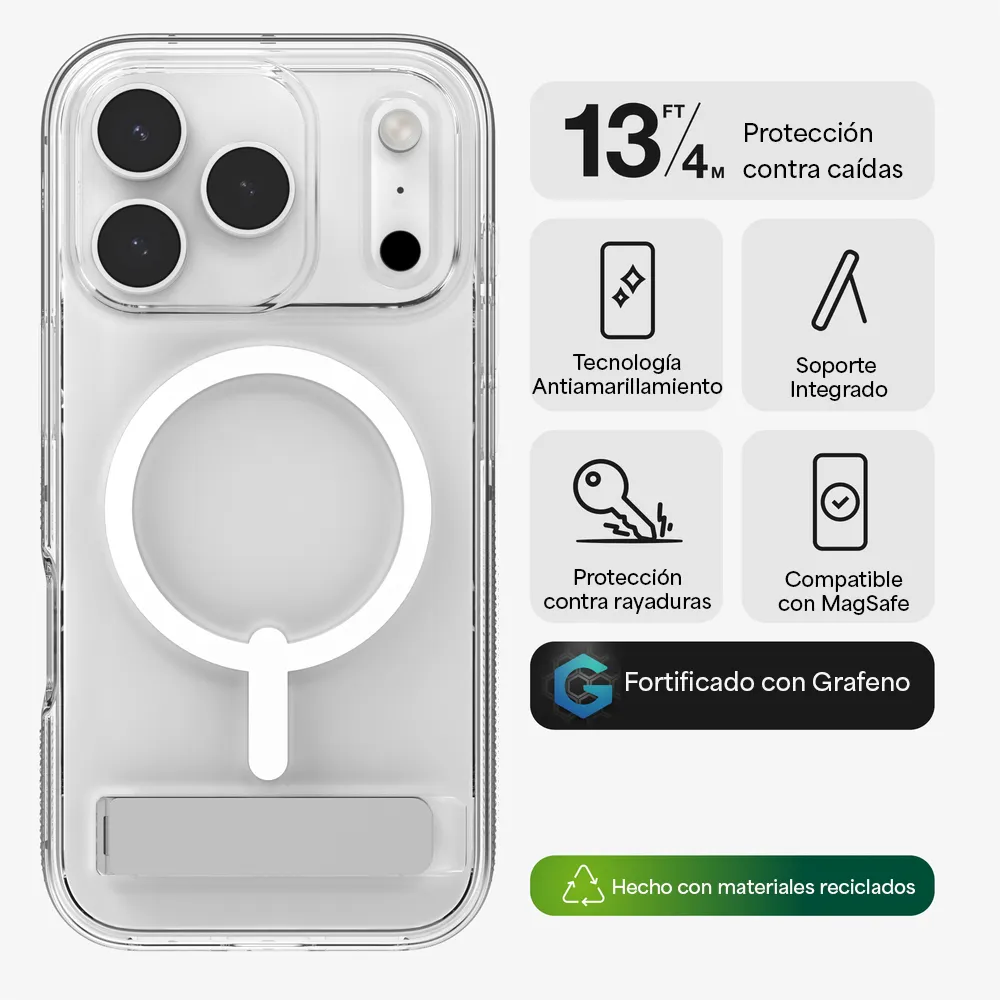 Case ZAGG Crystal Palace con MagSafe KS para iPhone 17 Pro - Transparente - Image 2