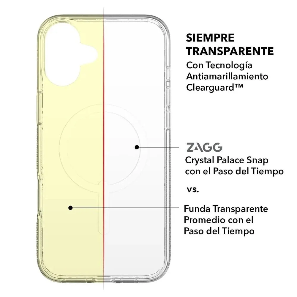 Case ZAGG Crystal Palace con MagSafe para iPhone 16 Plus - Transparente - Image 3
