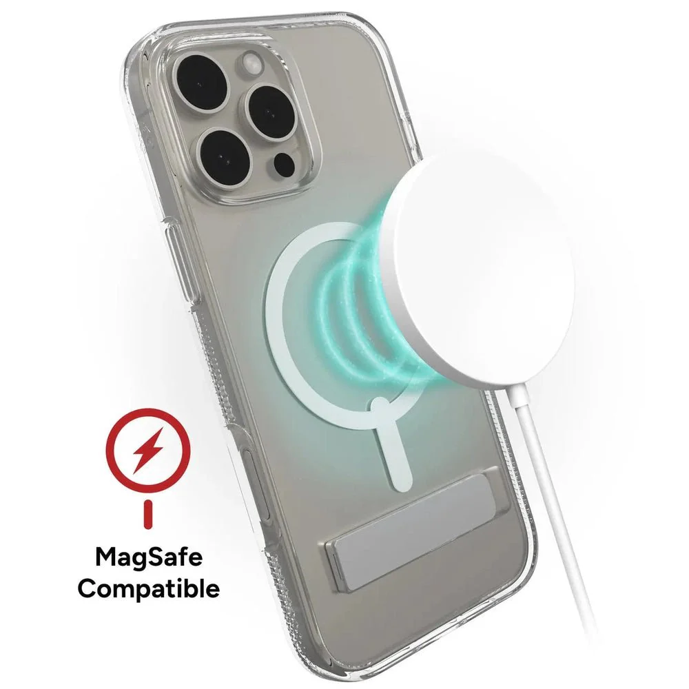 Case ZAGG Kickstand Crystal Palace para iPhone 16 Pro Max con MagSafe - Transparente - Image 5