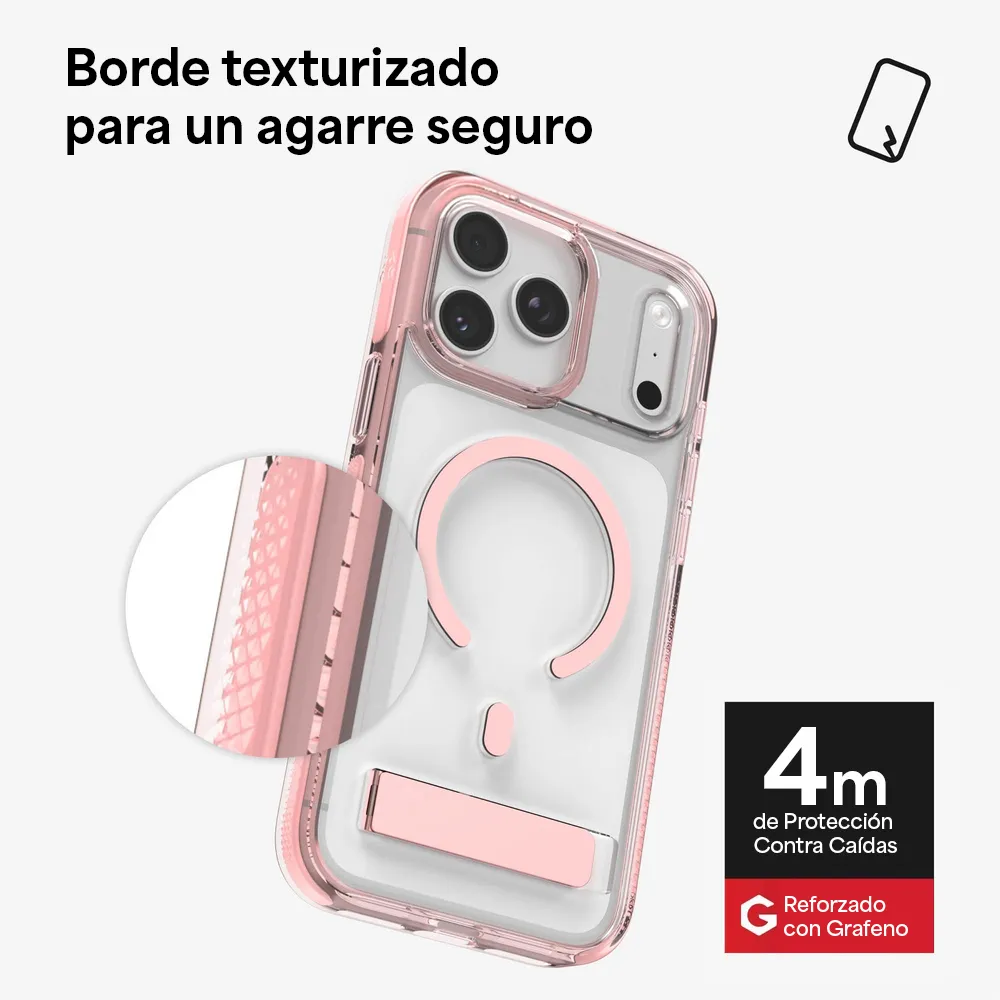 Case Zagg Santa Cruz Snap Magsafe KS para iPhone 17 Pro Max - Rosa Pastel - Image 8