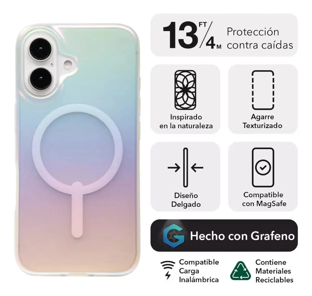 Case ZAGG Milan para iPhone 16 con MagSafe - Iridiscente - Image 5
