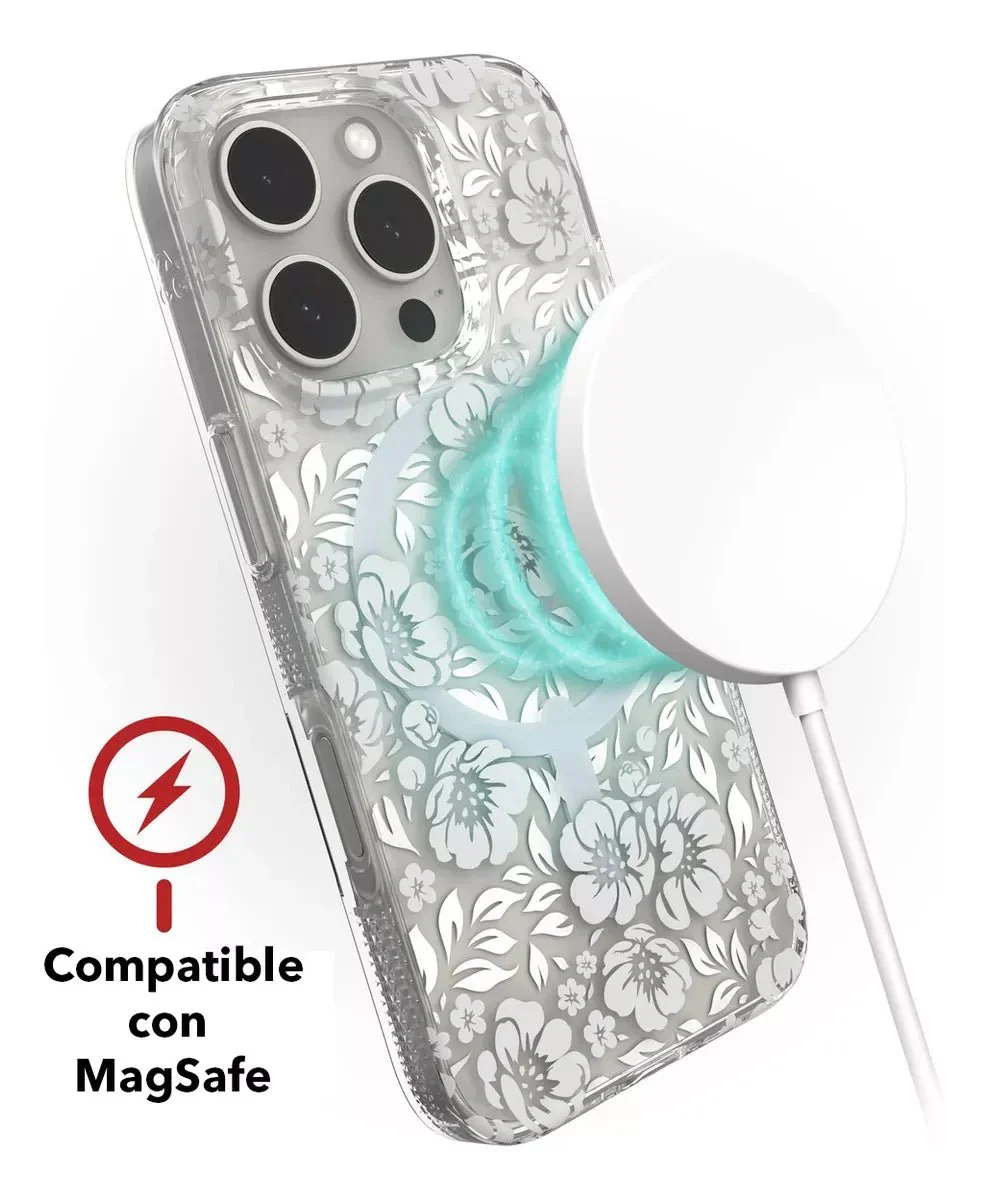 Case ZAGG Milan para iPhone 16 Pro con MagSafe - Blanco Floral - Image 8