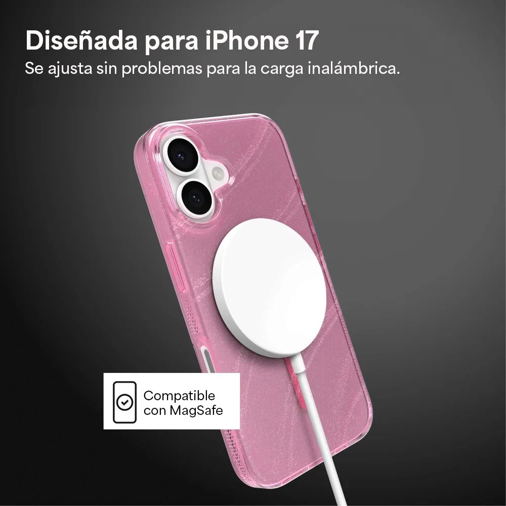 Case Zagg Milan Snap MagSafe KS para iPhone 17 - Rosa Brillante - Image 7