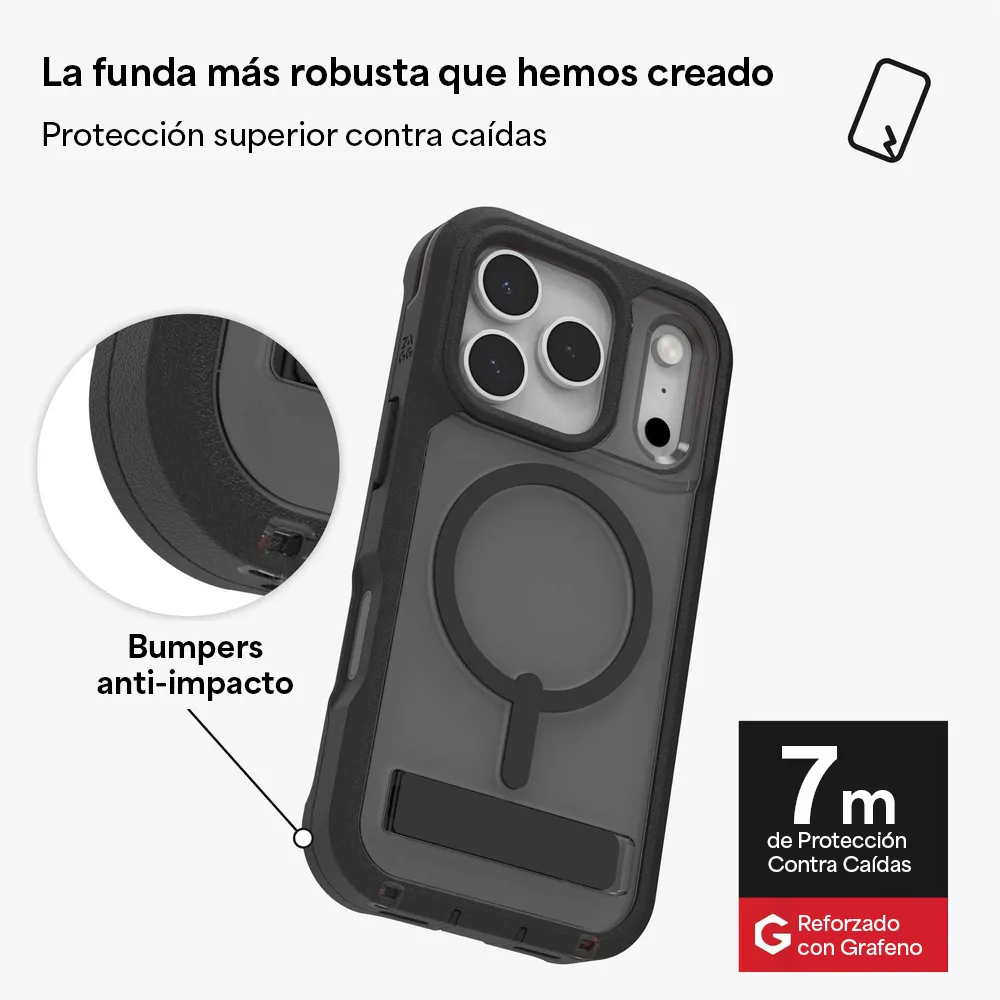 Case ZAGG Rainier con MagSafe KS para iPhone 17 Pro Max - Negro Humo - Image 4