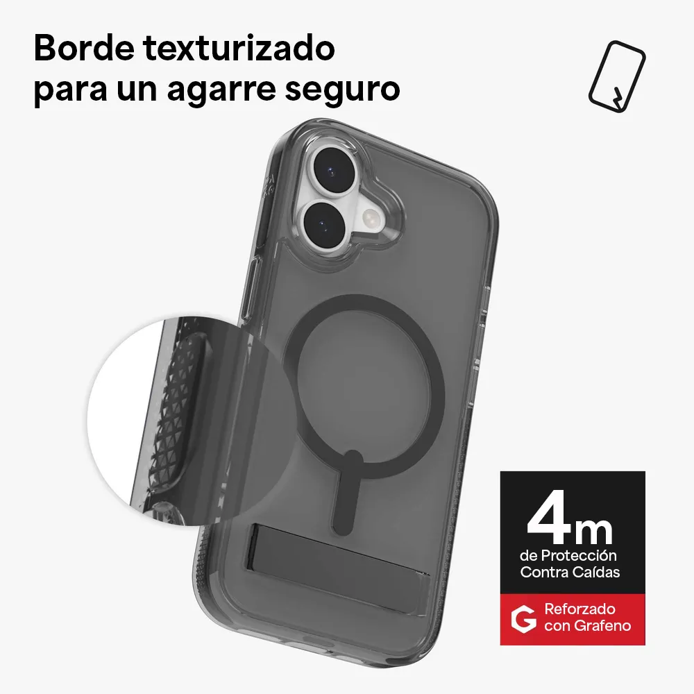 Case ZAGG Santa Cruz con MagSafe KS para iPhone 17 - Negro Medianoche - Image 6
