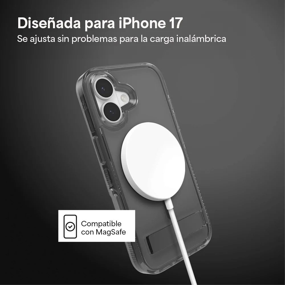 Case ZAGG Santa Cruz con MagSafe KS para iPhone 17 - Negro Medianoche - Image 8