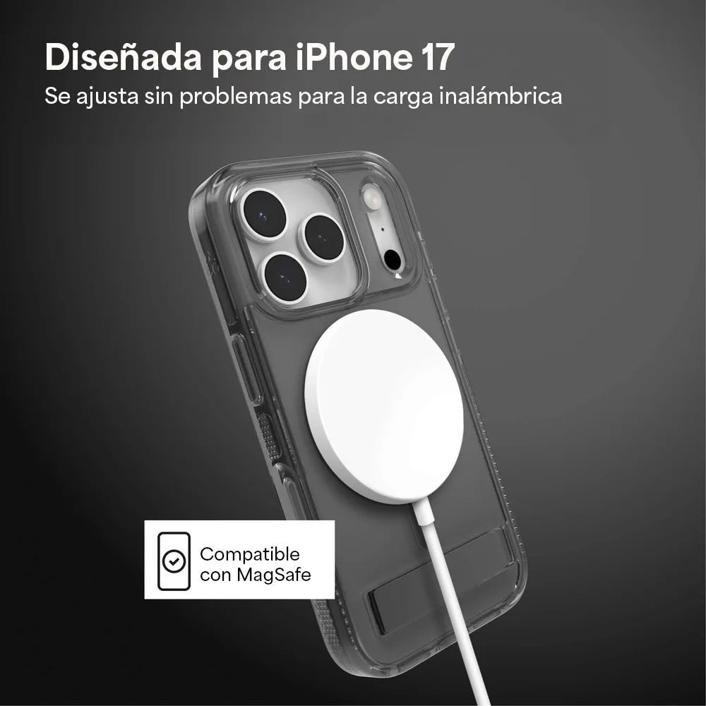Case ZAGG Santa Cruz con MagSafe KS para iPhone 17 Pro - Negro Medianoche - Image 11