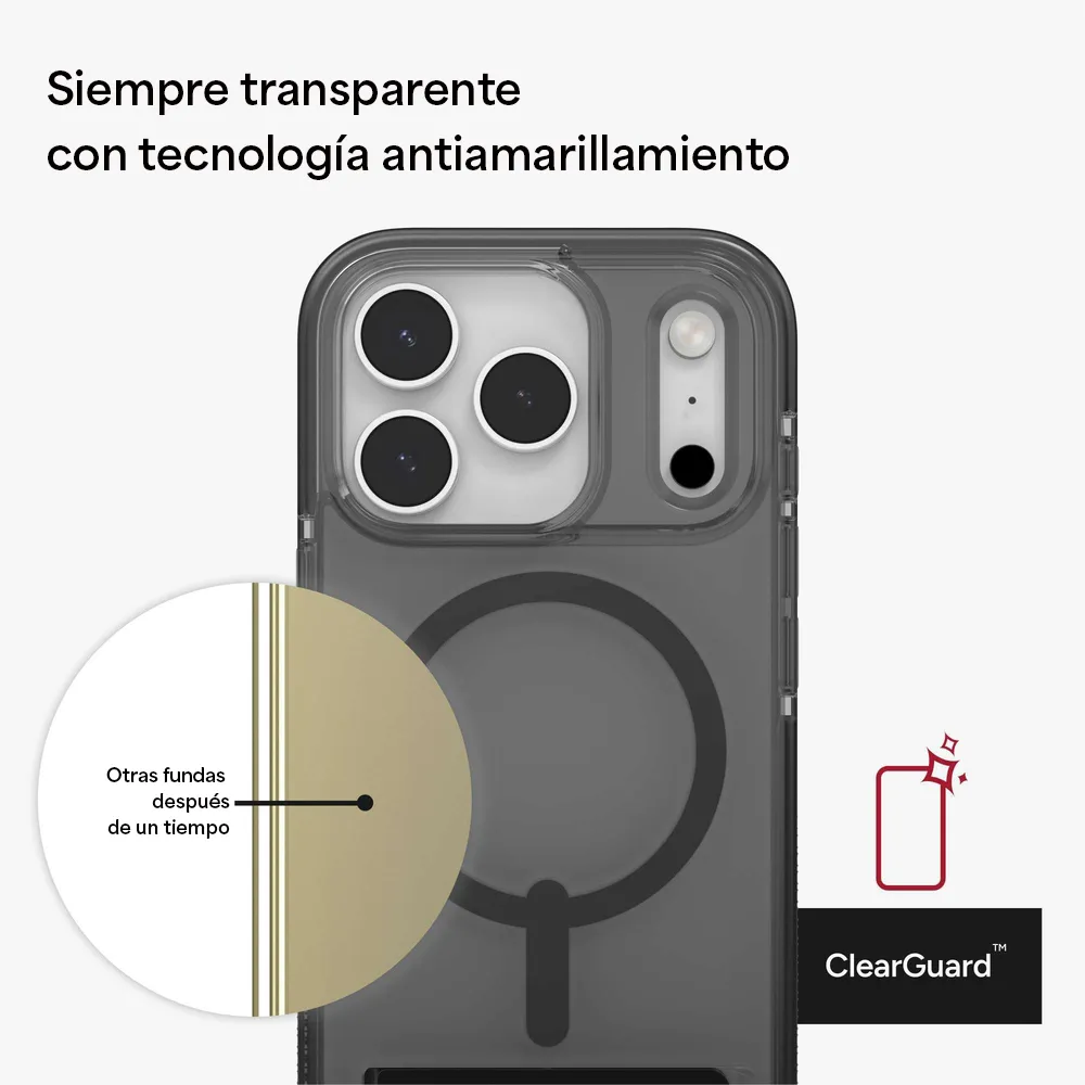 Case ZAGG Santa Cruz con MagSafe KS para iPhone 17 Pro - Negro Medianoche - Image 6