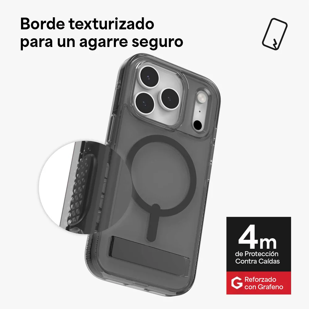 Case ZAGG Santa Cruz con MagSafe KS para iPhone 17 Pro - Negro Medianoche - Image 8