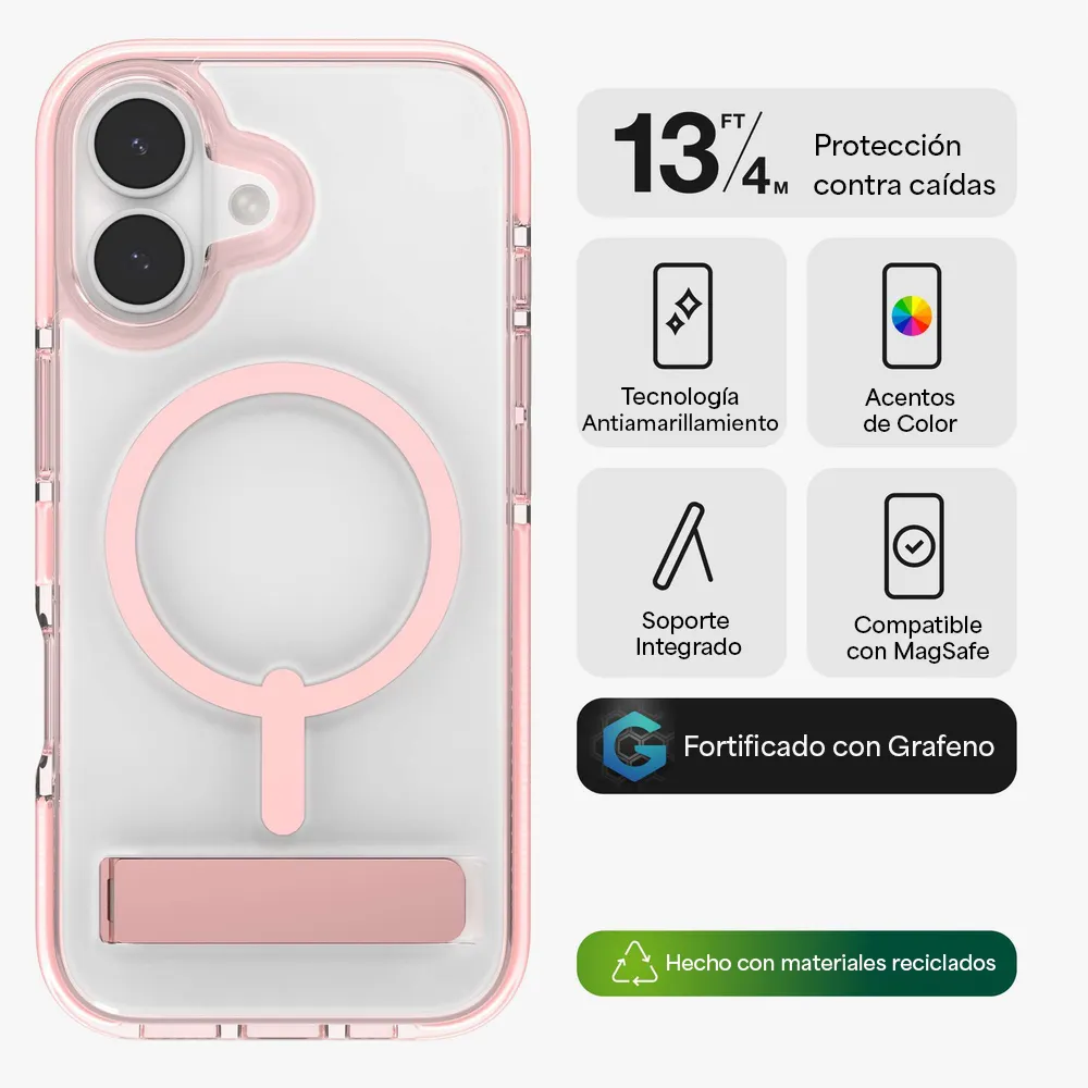 Case Zagg Santa Cruz Snap Magsafe KS para iPhone 17 - Rosa Patel - Image 5