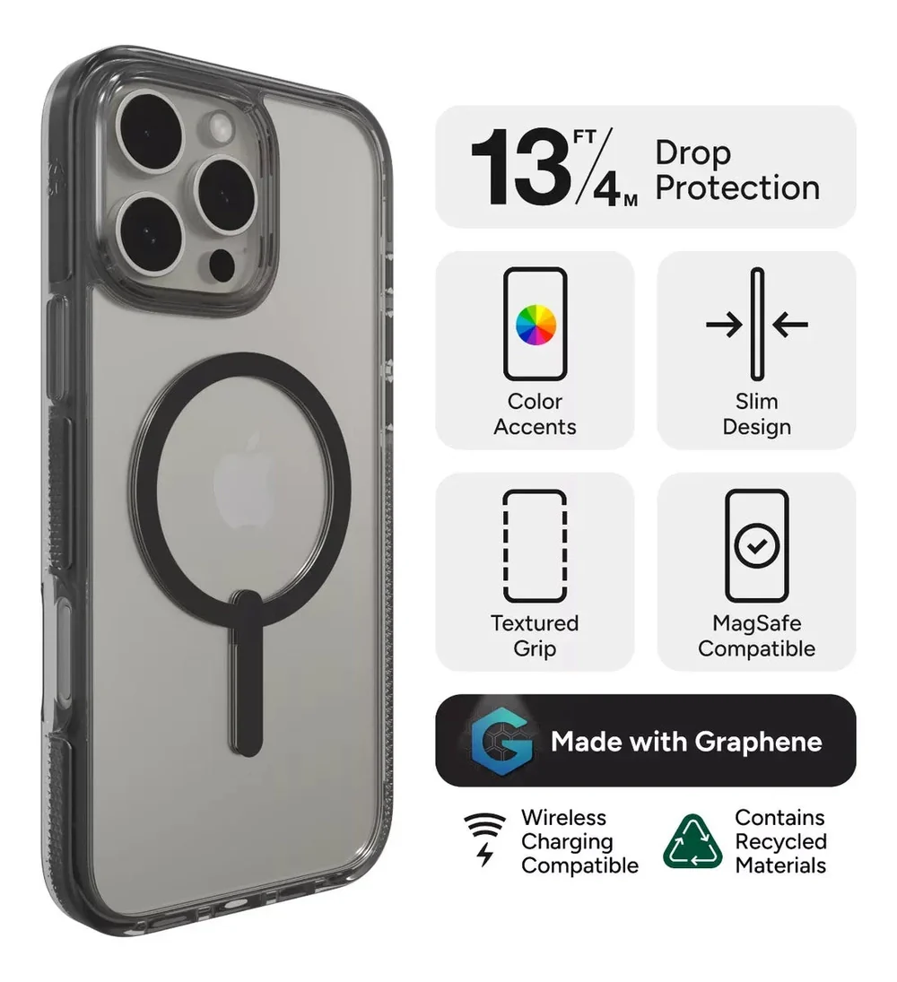 Case ZAGG Santa Cruz para iPhone 16 Pro con MagSafe - Negro - Image 3