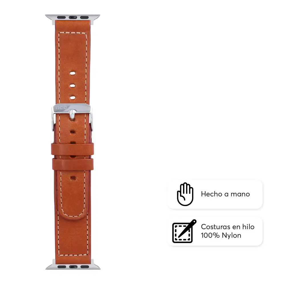 Correa en cuero NCO LeatherBand para Watch (42/44/45/49mm) - Caramelo - Image 2