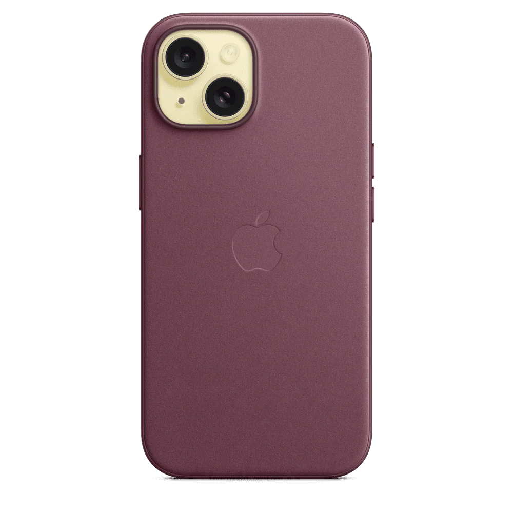 Funda de FineWoven para el iPhone 15 con MagSafe - Rojo mora - Image 3