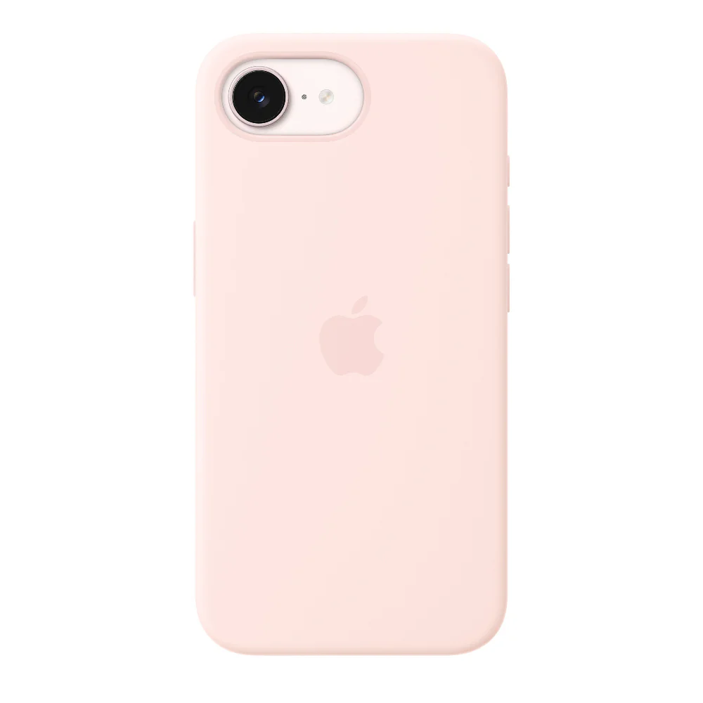 Funda de silicón con MagSafe para el iPhone 17e – Rosa pálido