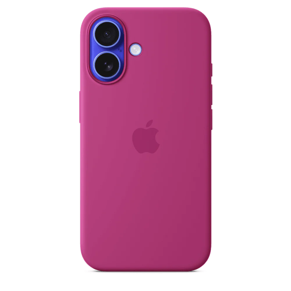 Funda de silicón para el iPhone 16 con MagSafe - Fucsia
