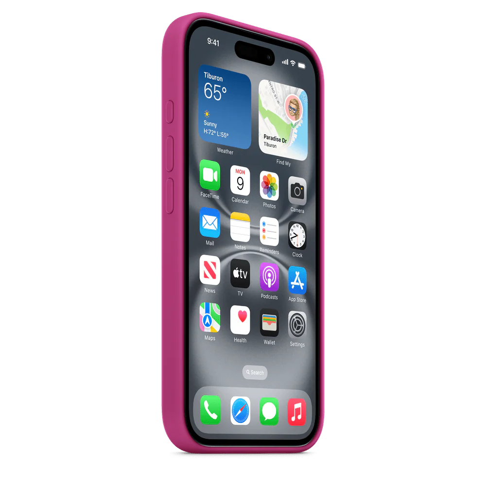 Funda de silicón para el iPhone 16 con MagSafe - Fucsia - Image 5