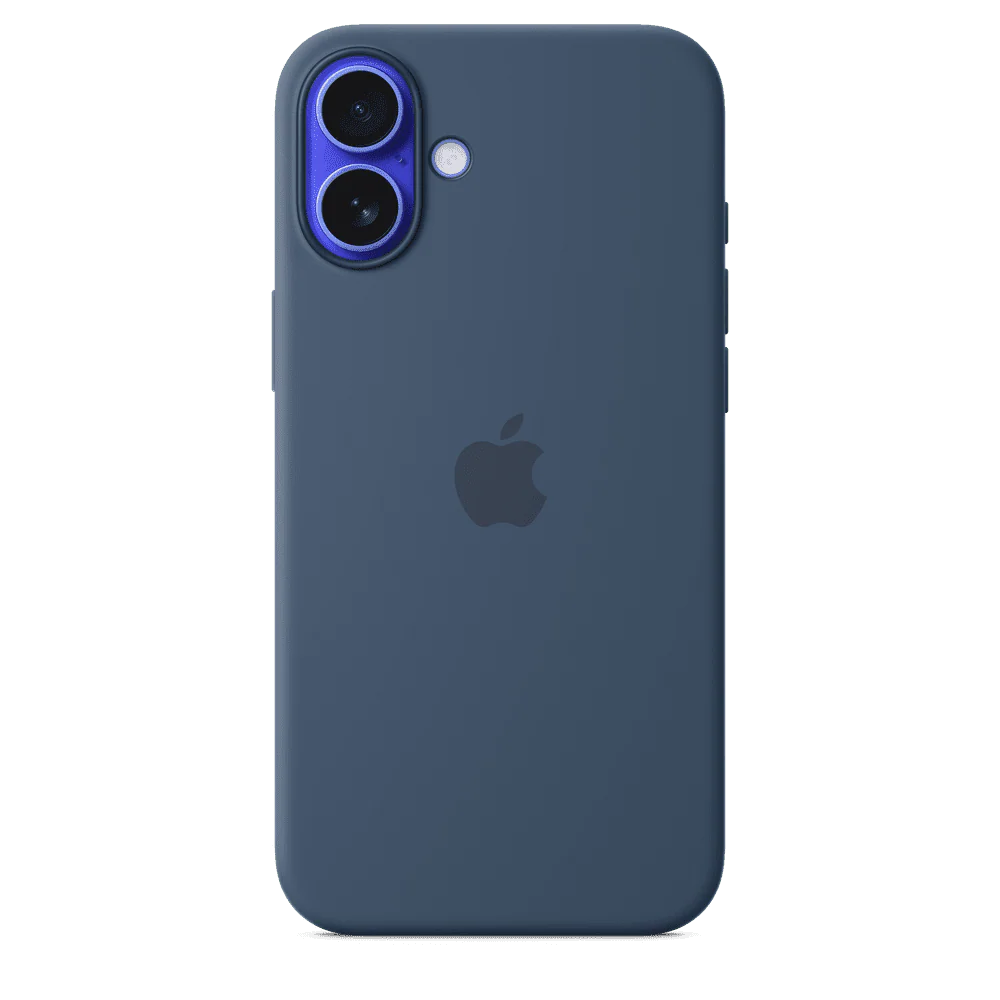 Funda de silicón para el iPhone 16 Plus con MagSafe - Azul denim
