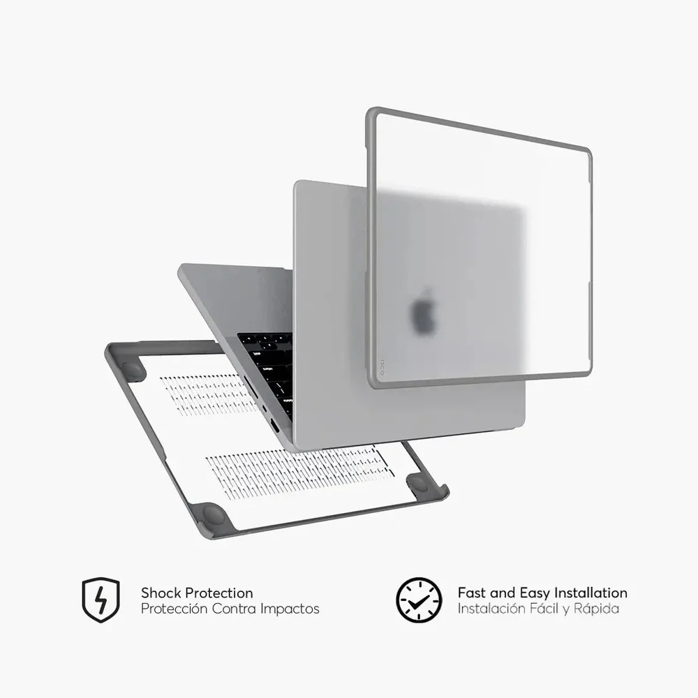 Hardcase Shock NCO para MacBook Pro 14 (M1, M2, M3, M4, M5) - Gris - Image 2