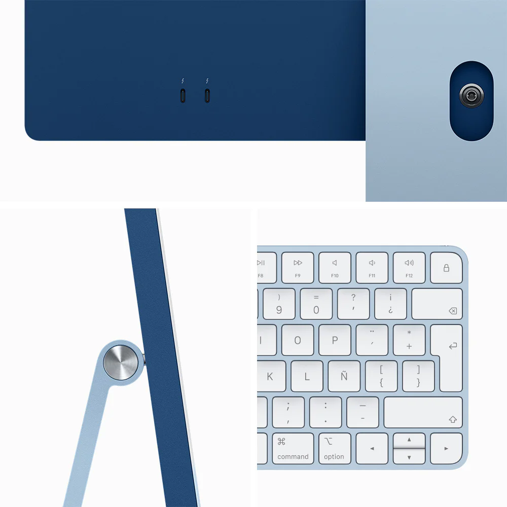 iMac con pantalla Retina 4,5K de 24 pulgadas: Chip M3 de Apple con CPU de 8 núcleos y GPU de 8 núcleos, 256 GB SSD - Azul - Image 3