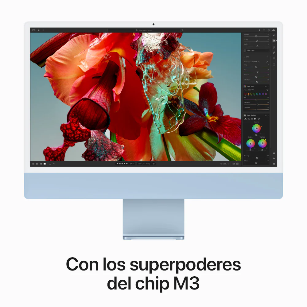 iMac con pantalla Retina 4,5K de 24 pulgadas: Chip M3 de Apple con CPU de 8 núcleos y GPU de 8 núcleos, 256 GB SSD - Azul - Image 4