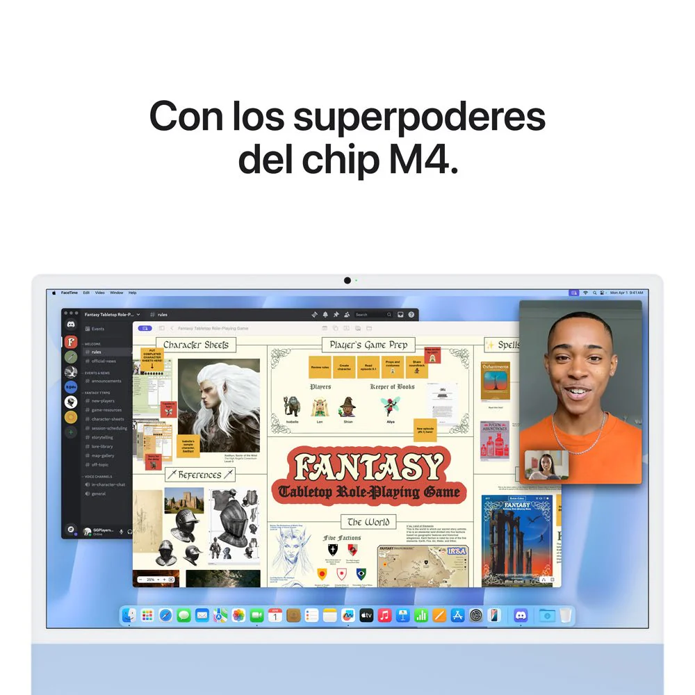 iMac con pantalla Retina 4,5K de 24 pulgadas: Chip M4 de Apple con CPU de 10 núcleos y GPU de 10 núcleos, 256 GB SSD - Azul - Image 6