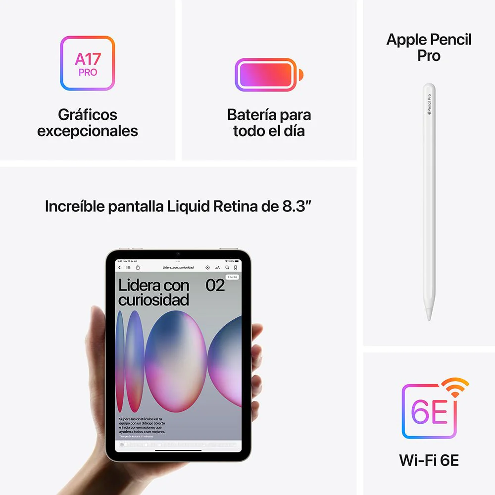 iPad mini Wi-Fi 128 GB - Morado (A17 Pro) - Image 9