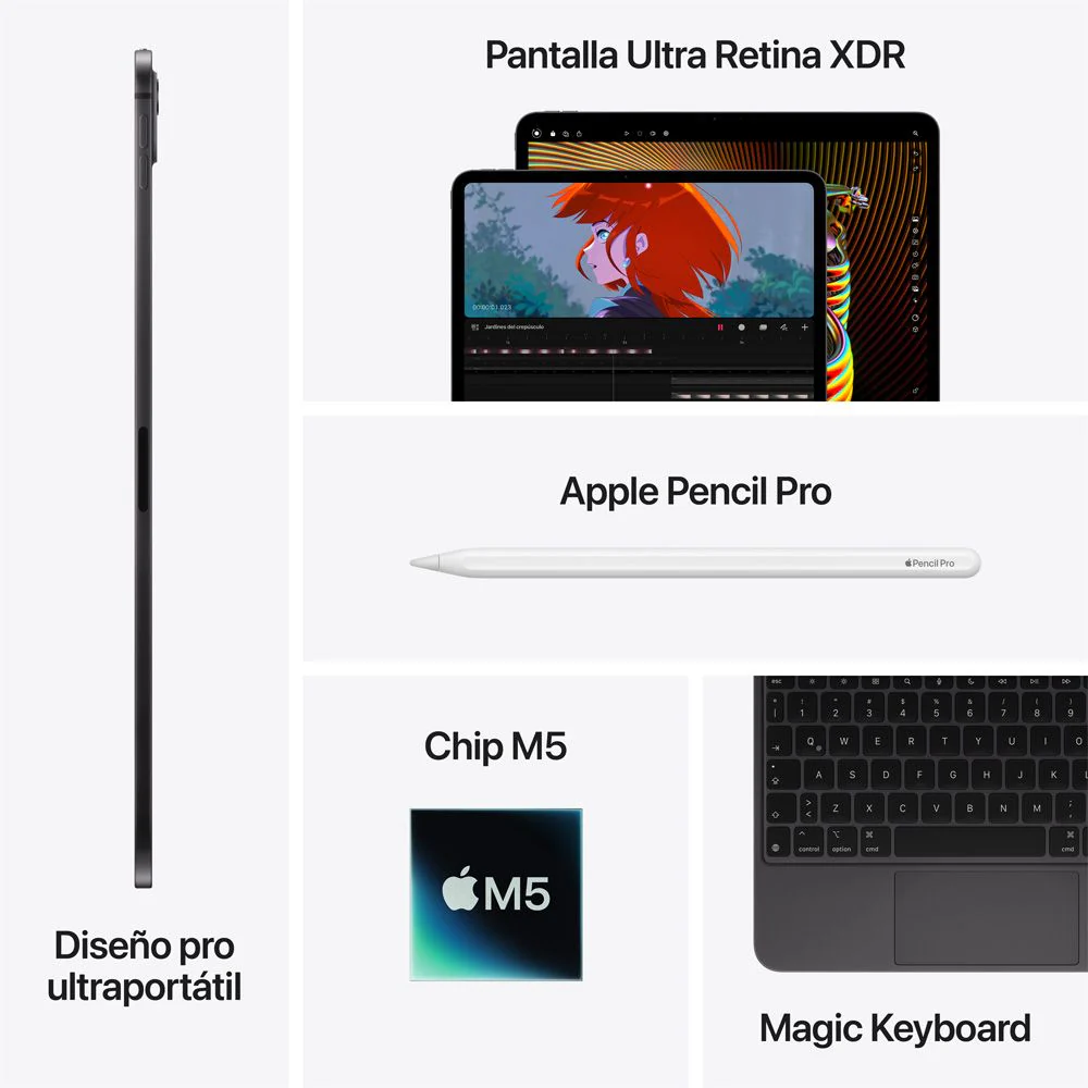 iPad Pro de 11 pulgadas Wi-Fi 512 GB Vidrio estándar - Negro espacial (M5) - Image 8
