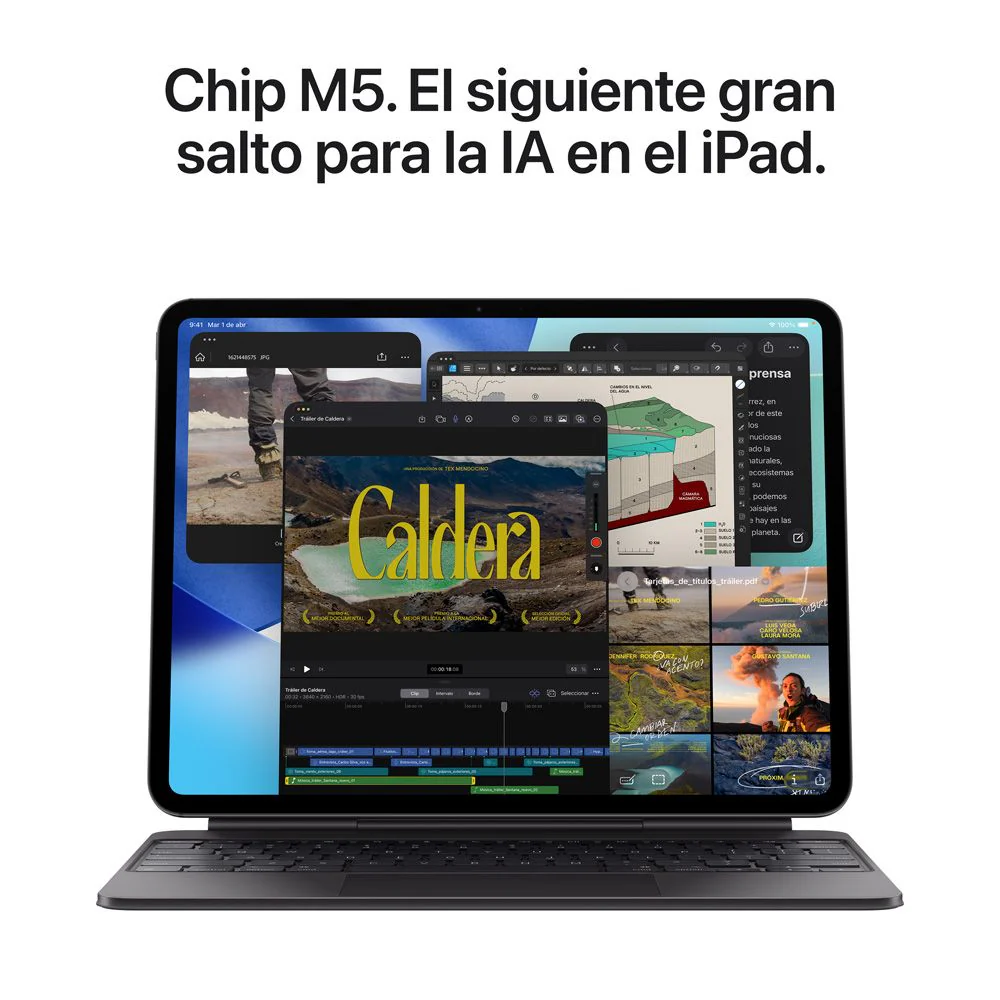 iPad Pro de 13 pulgadas Wi-Fi + Cellular 2 TB Vidrio estándar - Color plata (M5) - Image 4