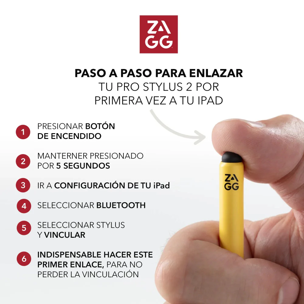 Lapiz Óptico ZAGG Pro Stylus 2 con punta - Blanco - Image 10