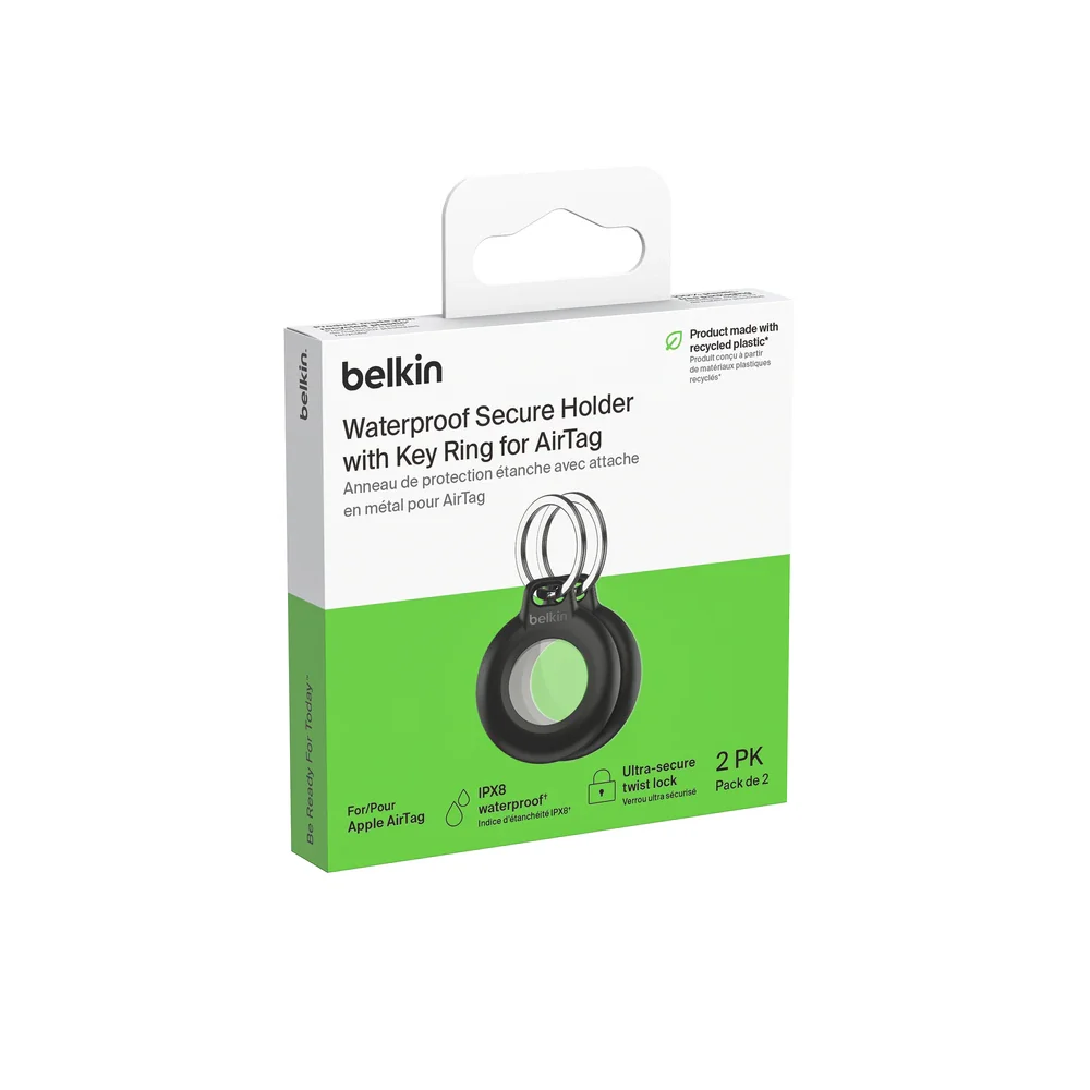 Llavero Belkin impermeable para AirTag (Paquete de 2) - Negro - Image 4