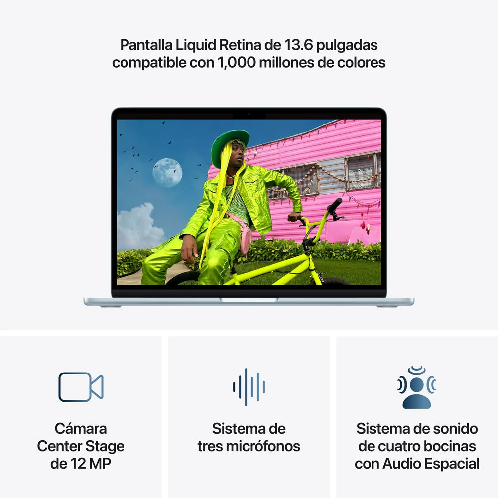 MacBook Air de 13 pulgadas: Chip M5 de Apple con CPU de 10 núcleos y GPU de 8 núcleos, 512 GB SSD - Azul cielo - Image 5