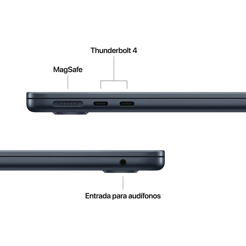MacBook Air de 13 pulgadas: Chip M4 de Apple con CPU de 10 núcleos y GPU de 8 núcleos, 256 GB SSD - Azul medianoche - Image 7