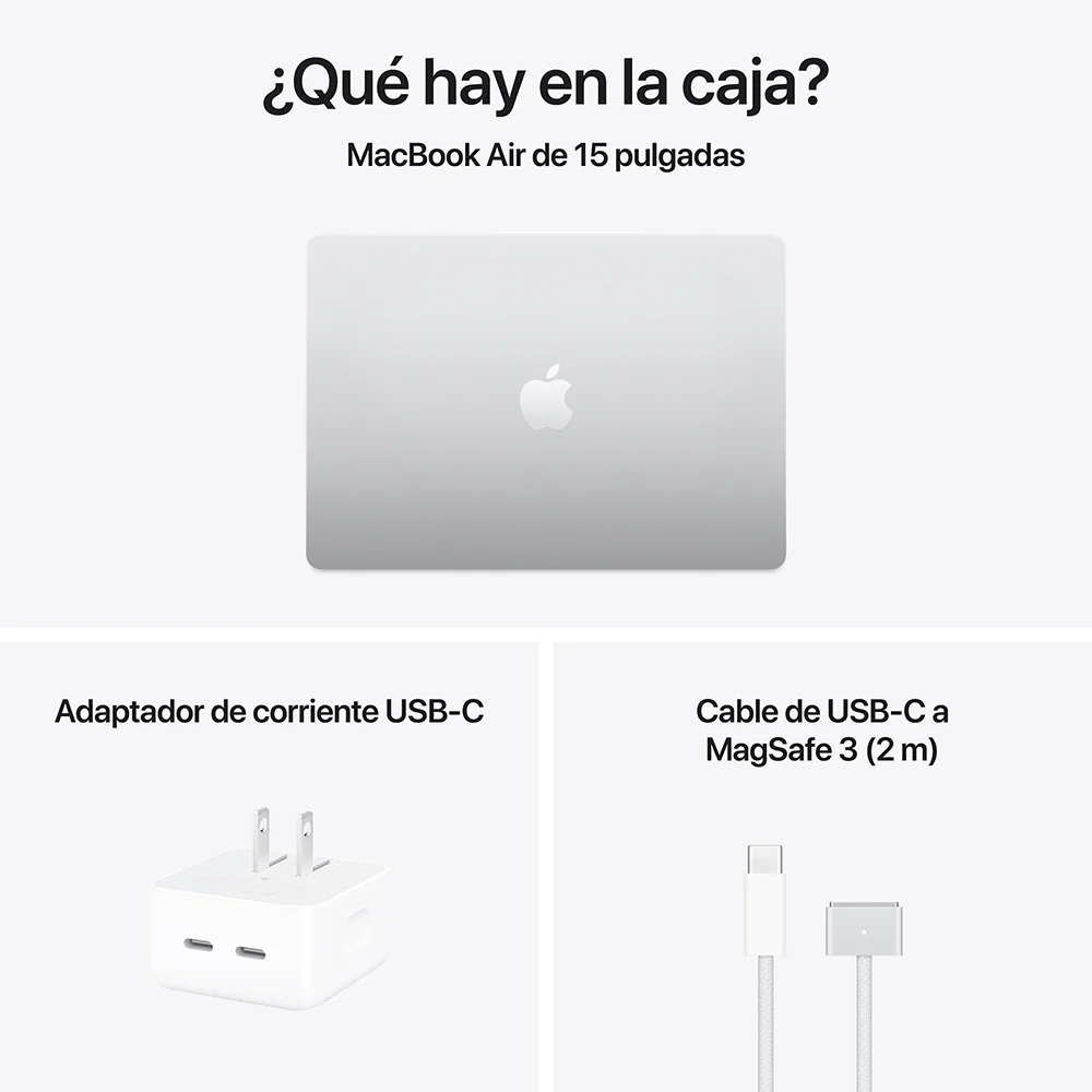 MacBook Air de 15 pulgadas: Chip M4 de Apple con CPU de 10 núcleos y GPU de 10 núcleos, 512 GB SSD - Plata - Image 11