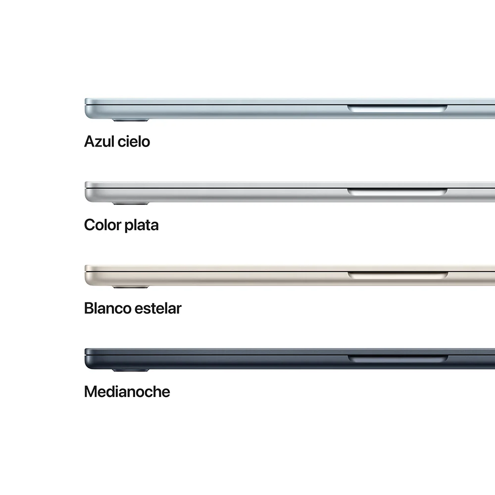 MacBook Air de 15 pulgadas: Chip M4 de Apple con CPU de 10 núcleos y GPU de 10 núcleos, 512 GB SSD - Azul medianoche - Image 3