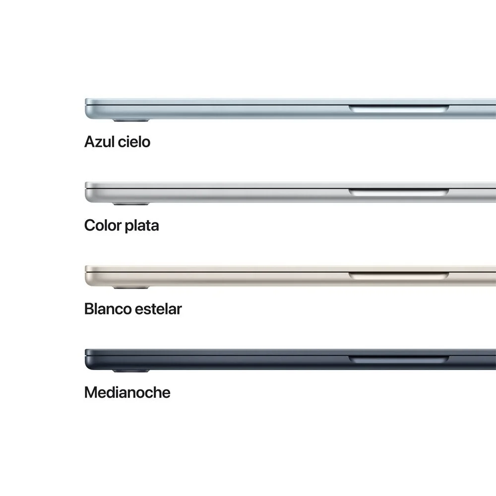 MacBook Air de 15 pulgadas: Chip M5 de Apple con CPU de 10 núcleos y GPU de 10 núcleos, 1 TB SSD - Blanco estelar - Image 3
