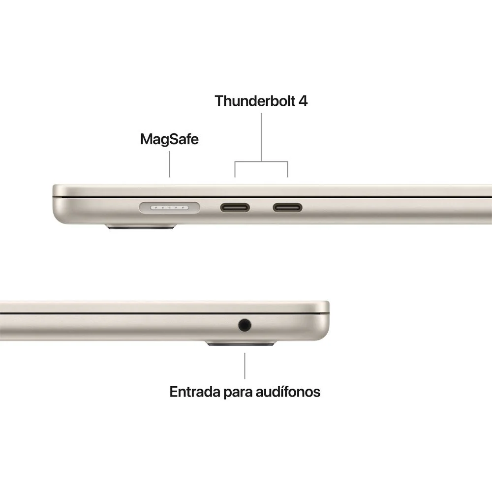 MacBook Air de 15 pulgadas: Chip M5 de Apple con CPU de 10 núcleos y GPU de 10 núcleos, 1 TB SSD - Blanco estelar - Image 6