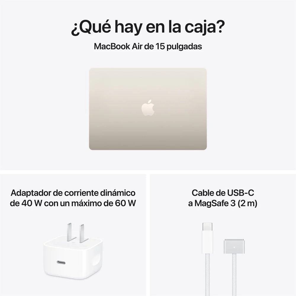 MacBook Air de 15 pulgadas: Chip M5 de Apple con CPU de 10 núcleos y GPU de 10 núcleos, 1 TB SSD - Blanco estelar - Image 9