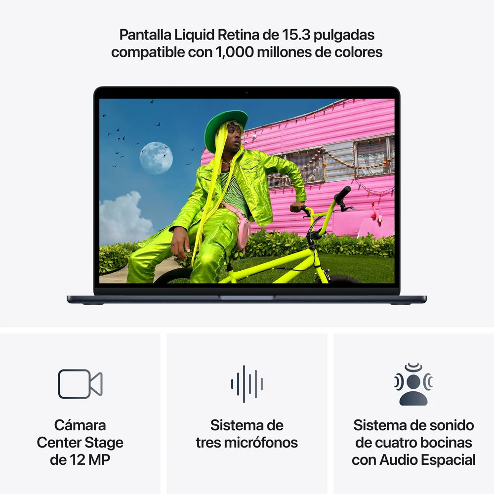 MacBook Air de 15 pulgadas: Chip M5 de Apple con CPU de 10 núcleos y GPU de 10 núcleos, 512 GB SSD - Azul medianoche - Image 5