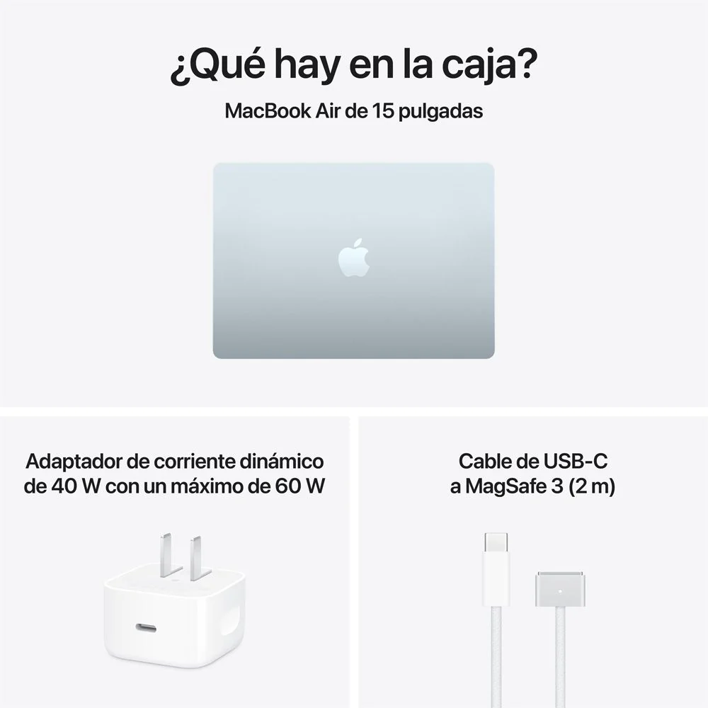 MacBook Air de 15 pulgadas: Chip M5 de Apple con CPU de 10 núcleos y GPU de 10 núcleos, 512 GB SSD - Azul cielo - Image 9