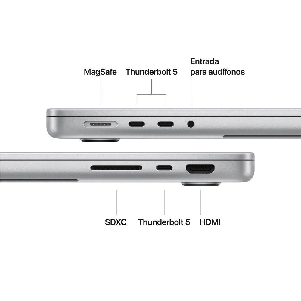 MacBook Pro de 14 pulgadas: Chip M5 Pro de Apple con CPU de 15 núcleos y GPU de 16 núcleos, 1 TB SSD - Color plata - Image 7