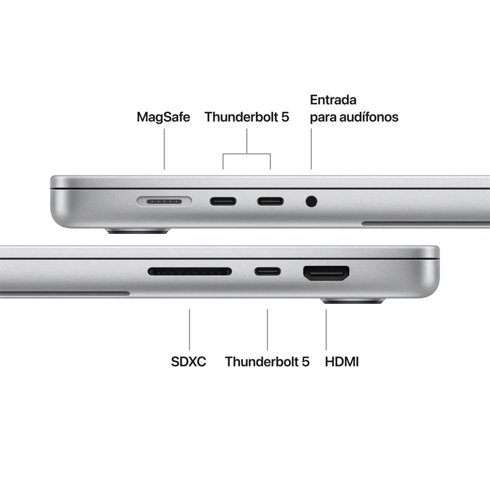 MacBook Pro de 16 pulgadas: Chip M5 Pro de Apple con CPU de 18 núcleos y GPU de 20 núcleos, 1 TB SSD - Color plata - Image 7