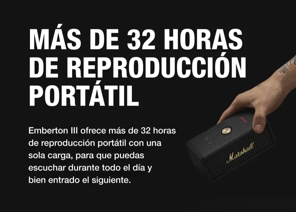 Parlante Marshall Emberton III Bluetooth - Negro - Image 10