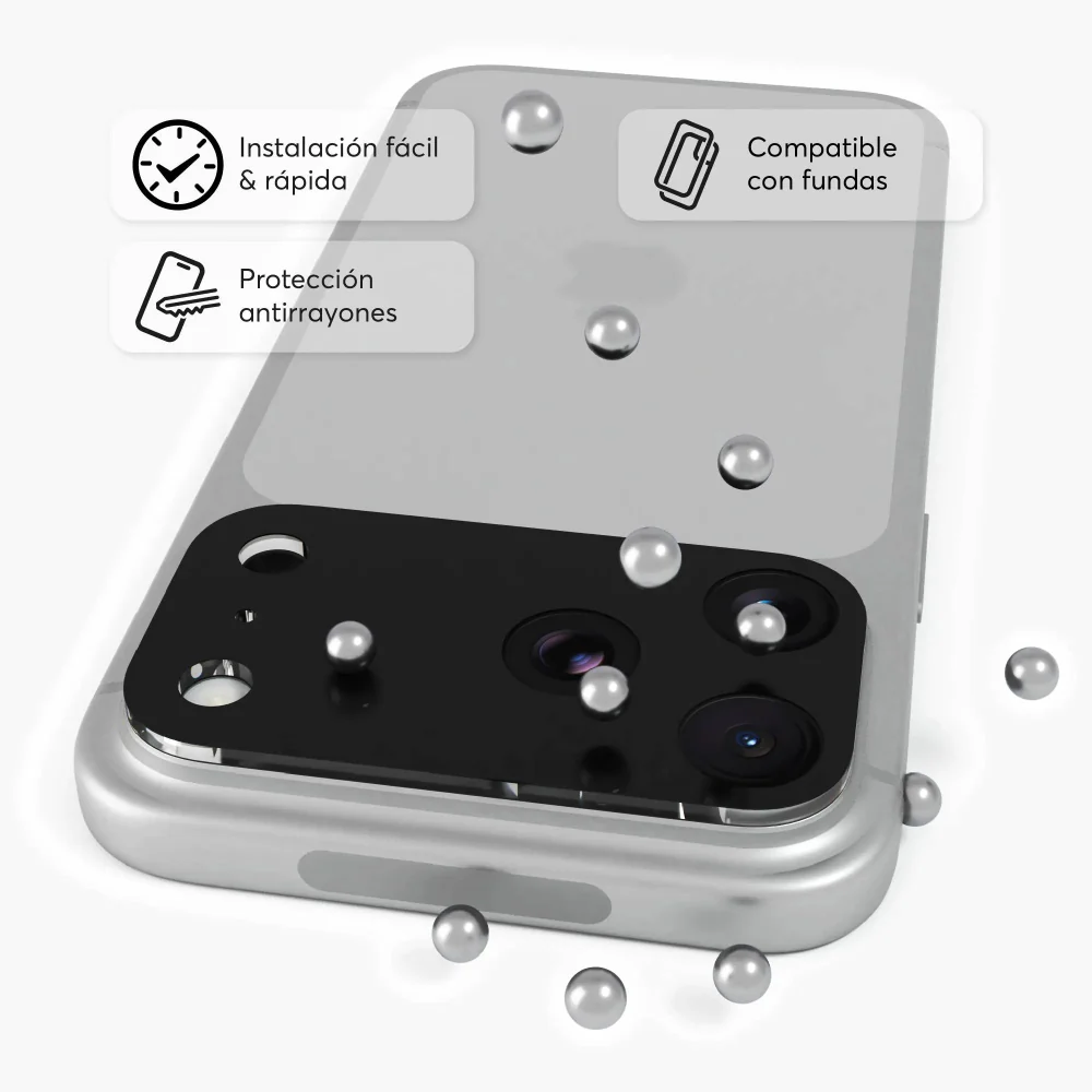 Protector de cámara NCO CamGuard Protection para iPhone 17 Pro Max - Negro - Image 3