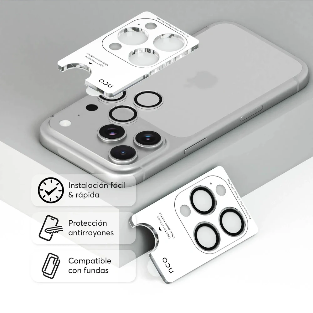 Protector de cámara NCO CamGuard Ring para iPhone 17 Pro - Transparente - Image 3