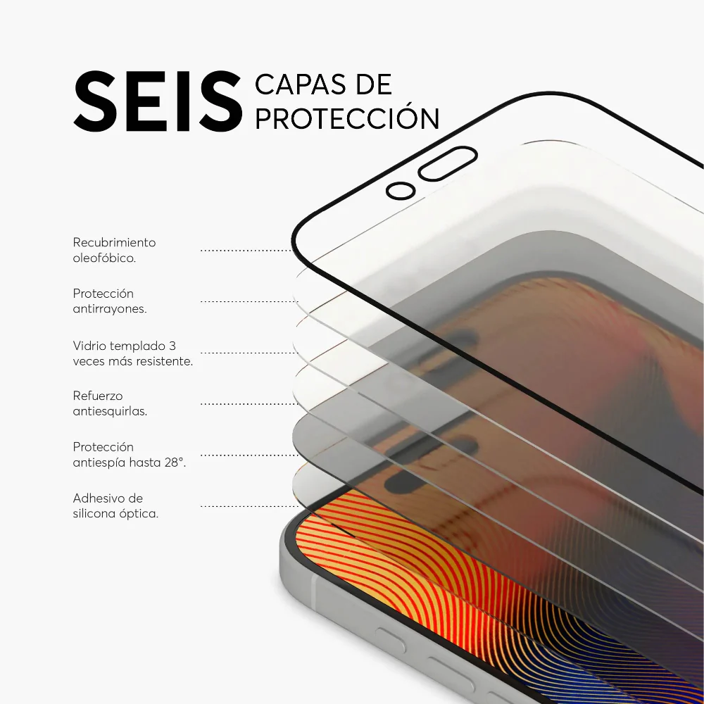 Protector de Pantalla NCO GlassGuard Privacy para iPhone 17 Air - Negro - Image 4