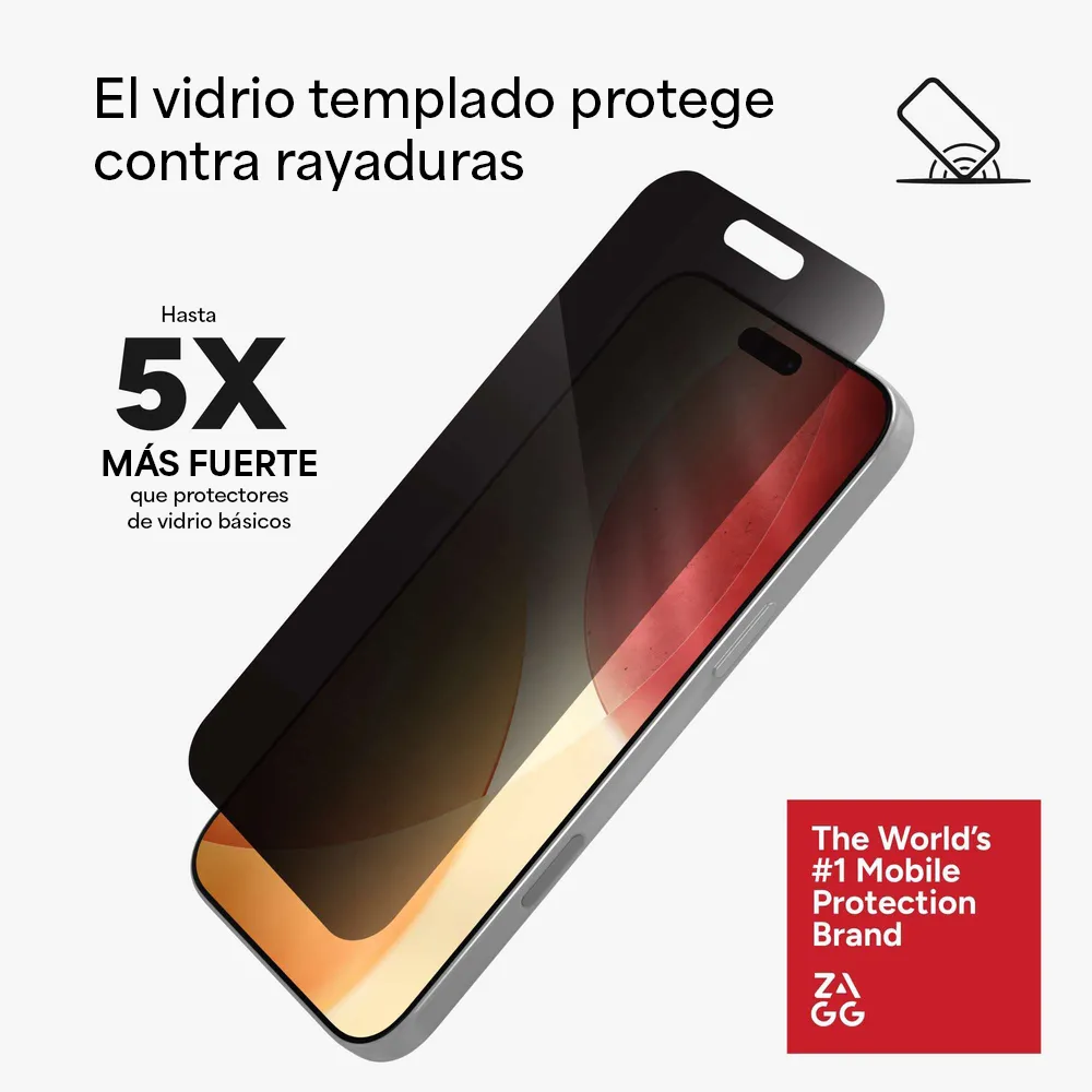 Protector de Pantalla Zagg GL Privacidad para iPhone 17 Pro Max - Transparente - Image 4