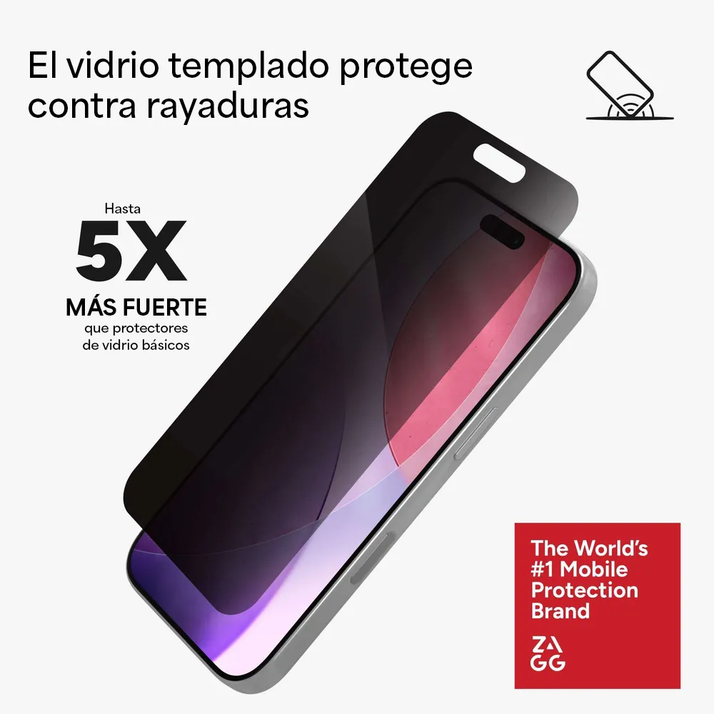 Protector de Pantalla Zagg GL Privacidad para iPhone 17 Pro - Transparente - Image 5